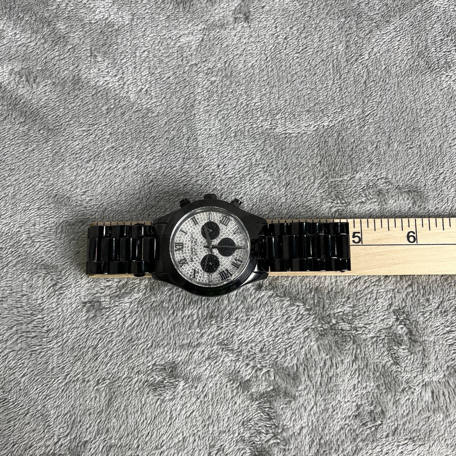 Michael Kors MK5668 Black Chronograph Crystal Dial Women’s Watch 10 ATM