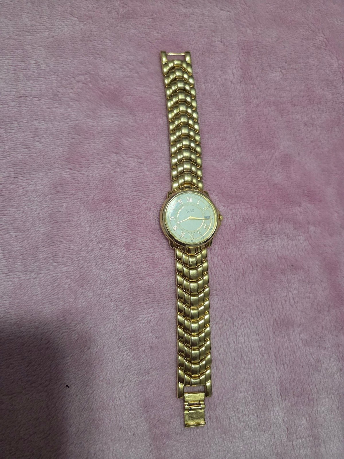 Citizen Elegance Quartz Women’s Gold-Tone Bracelet Watch with Roman Numeral Dial