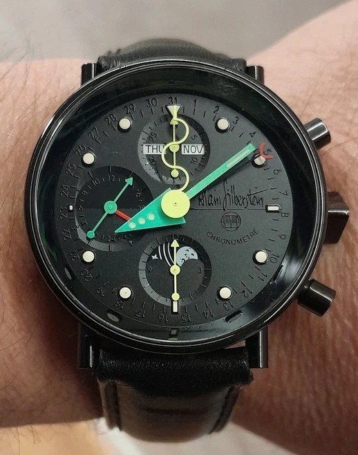 ALAIN SILBERSTEIN KRONO 2 BLACK LIMITED EDITION FULL SET REF. 7751 DOCUMENT/BOX
