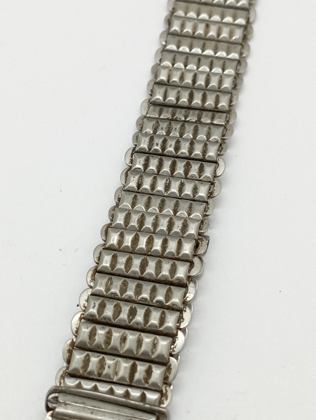 UNIQUE BONKLIP STEEL Ladder Bamboo TANK Trench Watch Bracelet 1930’s 14mm.