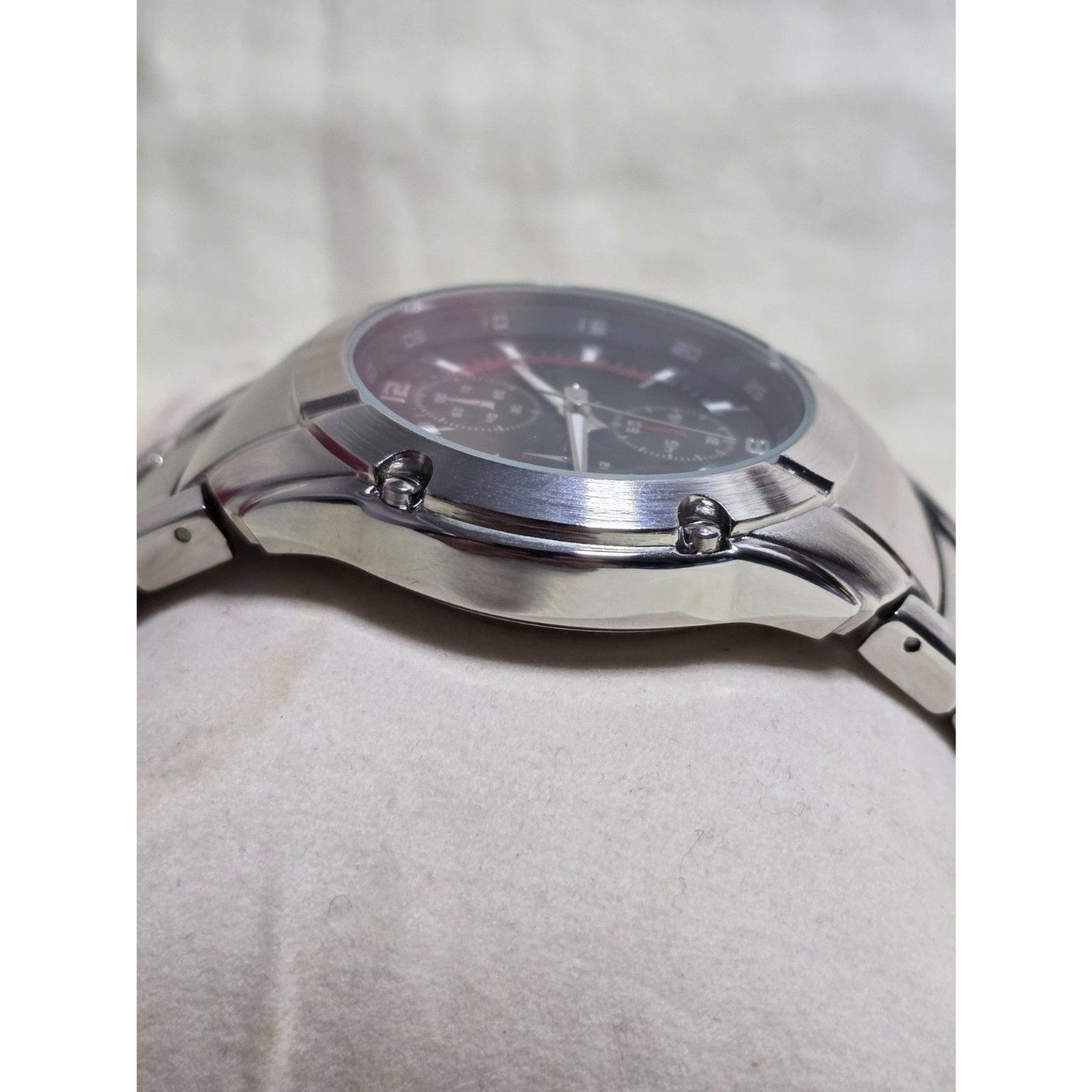 Merona Mens Chronograph Style Stainless Steel Quartz Watch FMDM242 New Old Stock