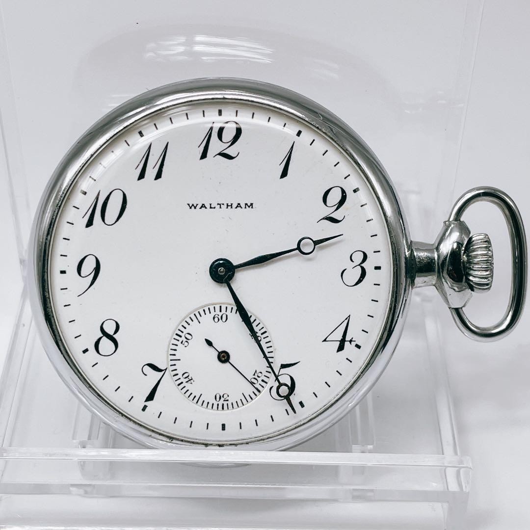 Waltham Manual Wind Pocket Watch Gold Subdial Vintage Retro Men’s Japan 071121