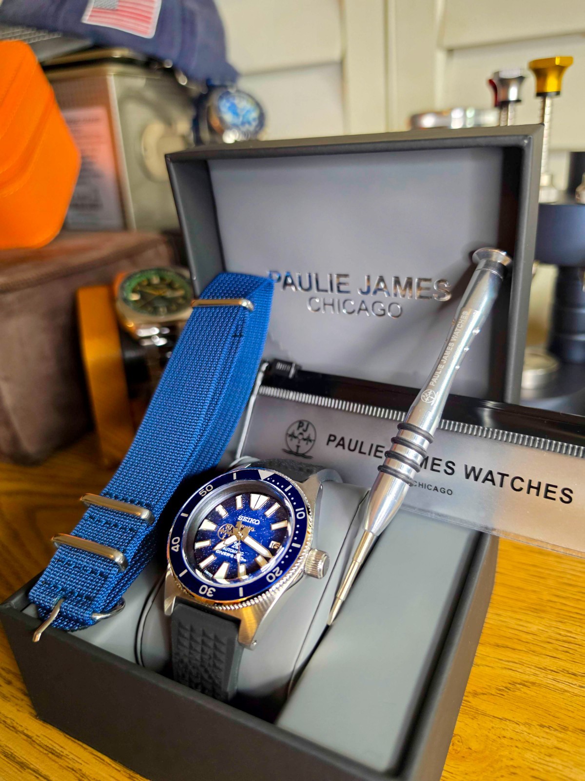 Put a little “Blue Lagoon” into your life! Dive Tool Watch w/ Sapphire Crystal!
