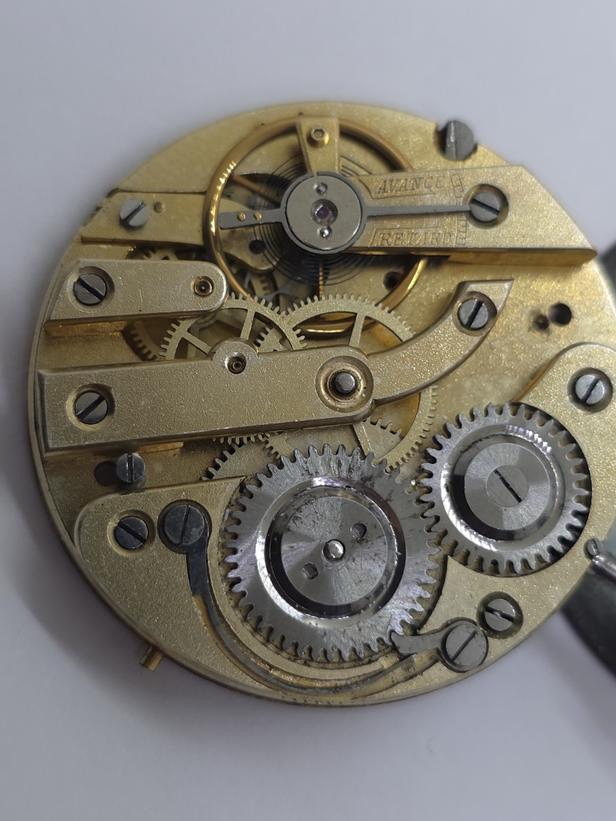 Vintage Cylinder Pocket Watch Movement WORKING Condition Stem Crown