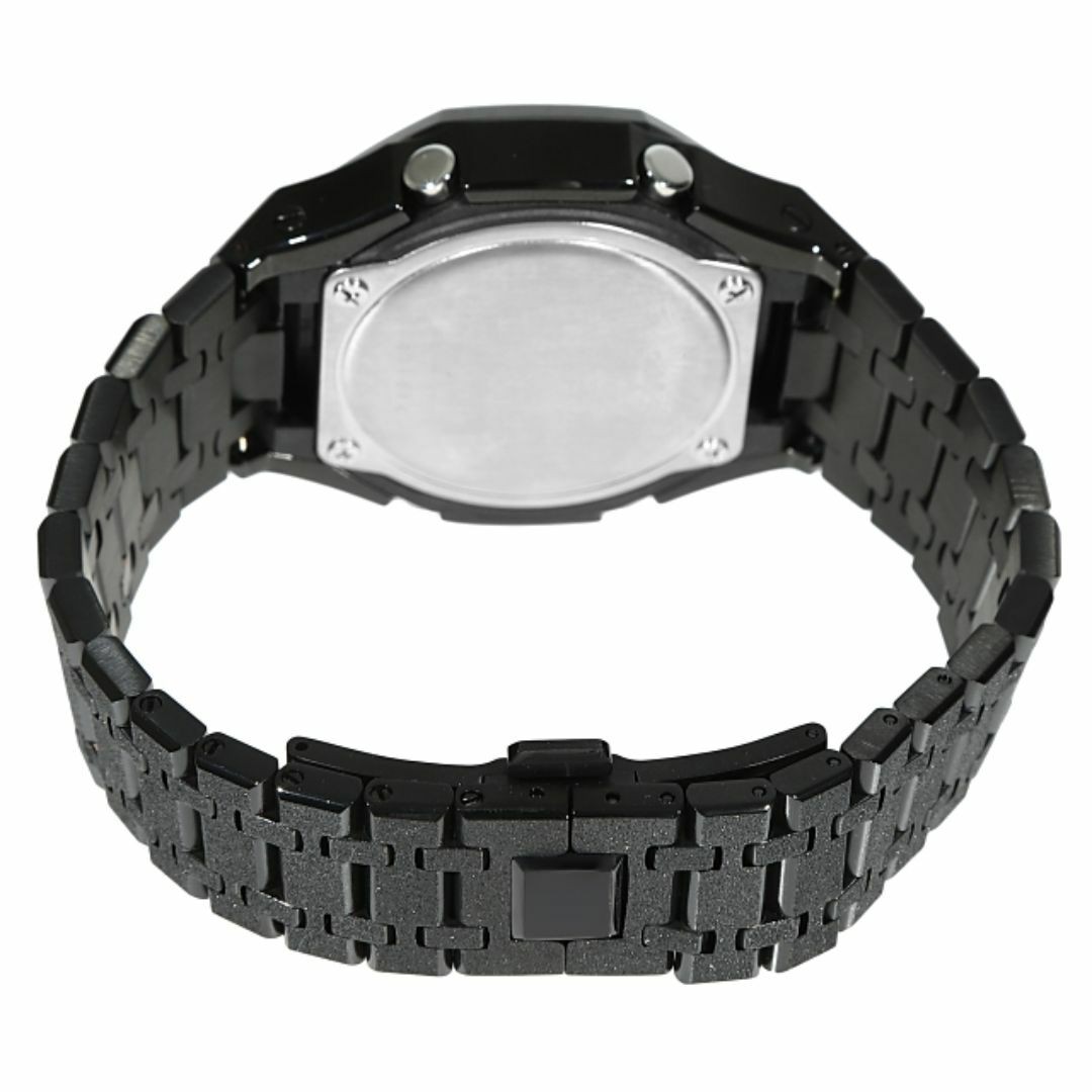 G-Shock GA2100 Frosted Custom Blackout Casioak Stainless Steel Matte Finish Mode
