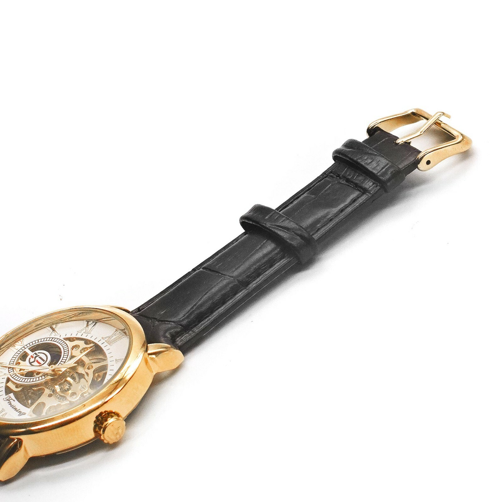Mechanical Watch STYLISH MAN White, Gold, Black. Shipping from US. Classic Style