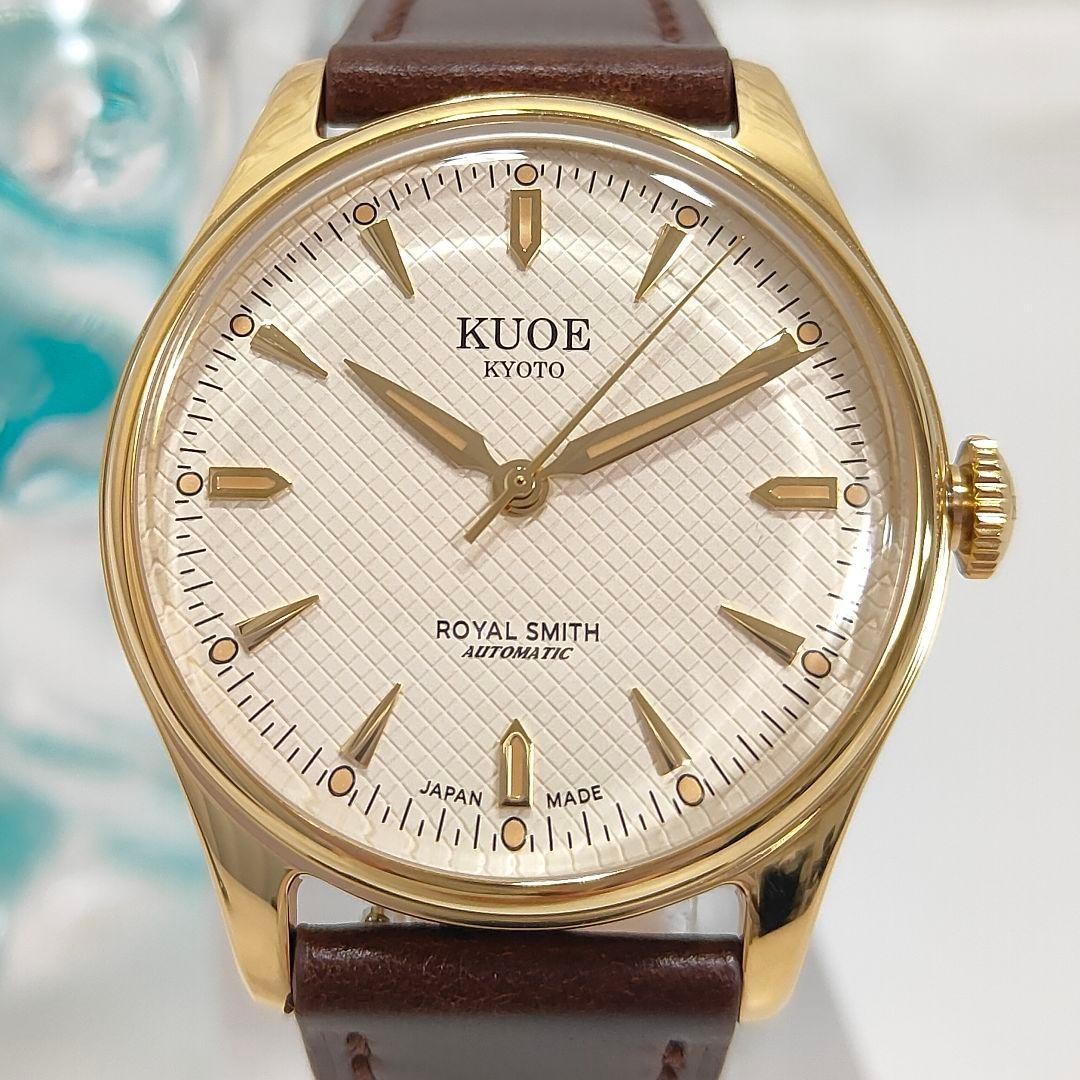KUOE Kyoto Royal Smith 90-006 Automatic Watch Ivory Waffle Dial MIYOTA Japan Mad