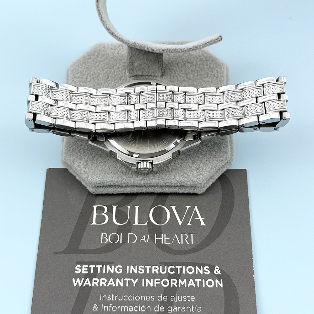 Men’s Bulova 96C134 Octava Crystal Chronograph Silver Dial Quartz Watch 41.5mm