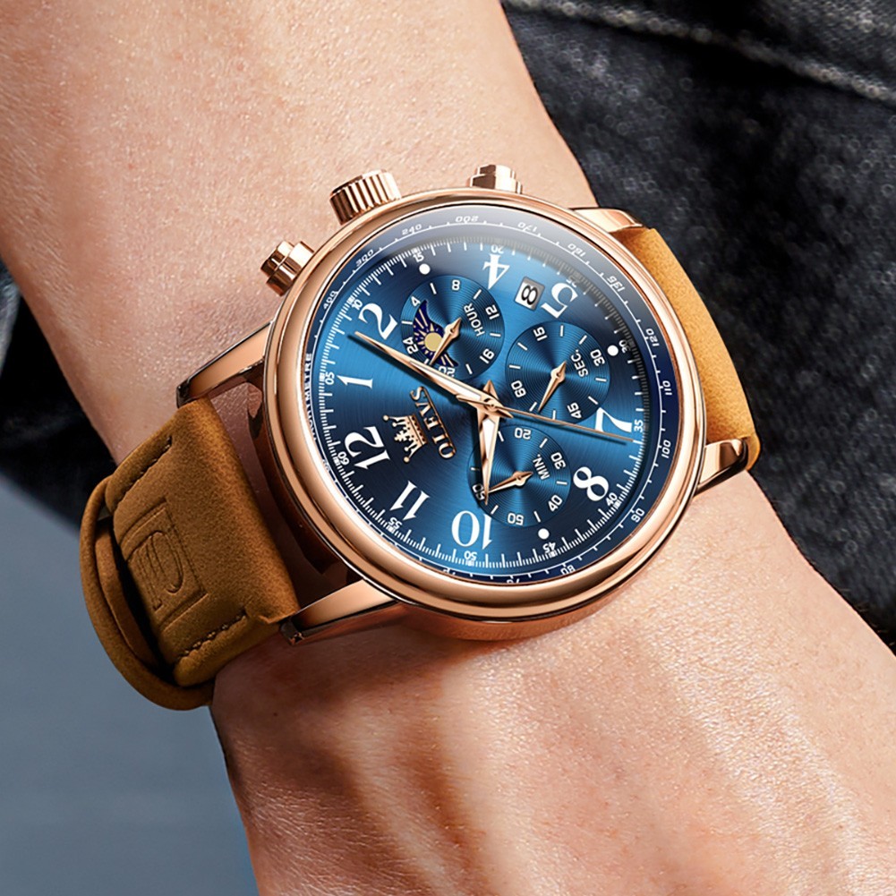 OLEVS 2912 Luminous 3ATM Waterproof Male New Year Present Leisure Quartz Watch
