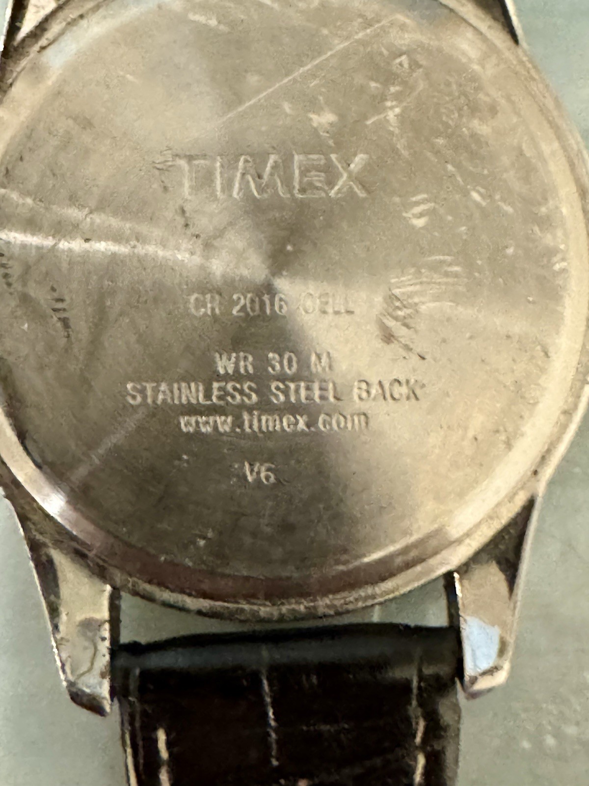 Timex 35mm Ombre Blue Face Quartz Watch-New Battery & Croco Leather Band