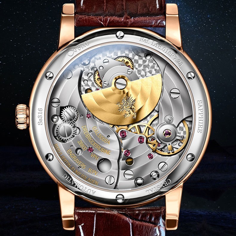 LOBINNI Men Automatic Watch 40mm Mechanical Wristwatch Hangzhou 5000 Micro Rotor