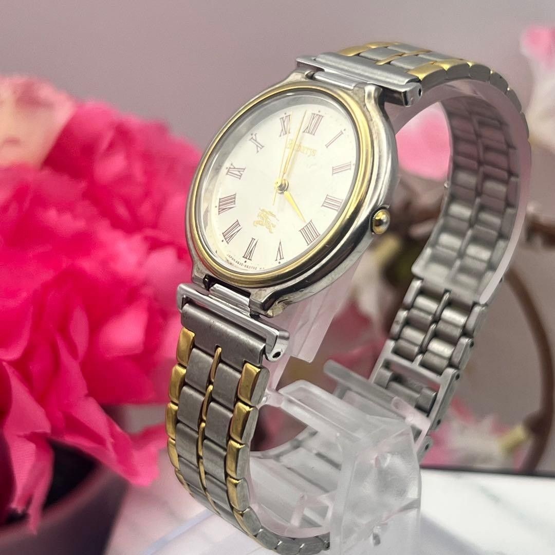 Rare Working Burberry Wristwatch Horse Logo Combination Color A 19