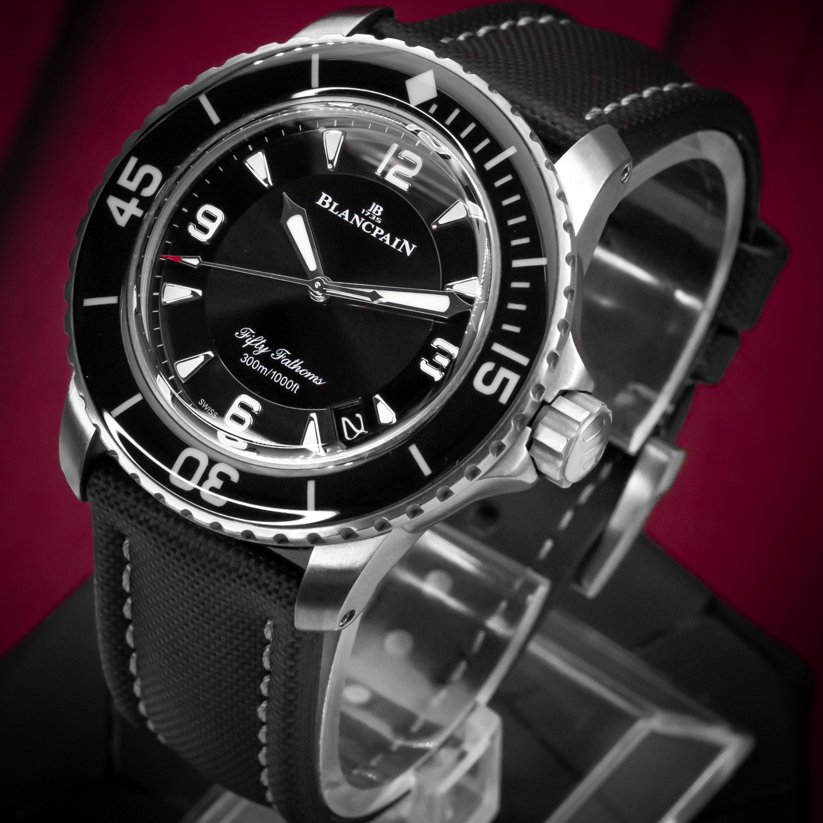 2023 Blancpain Fifty Fathoms Titanium Auto 45mm Black Dial Watch 5015-12B30-B52A