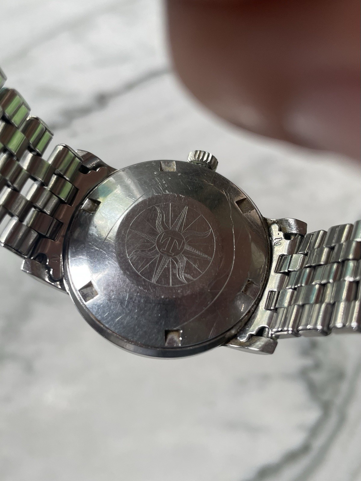 Vintage Stainless Steel Tissot Seastar Automatic with Gay Freres Bracelet