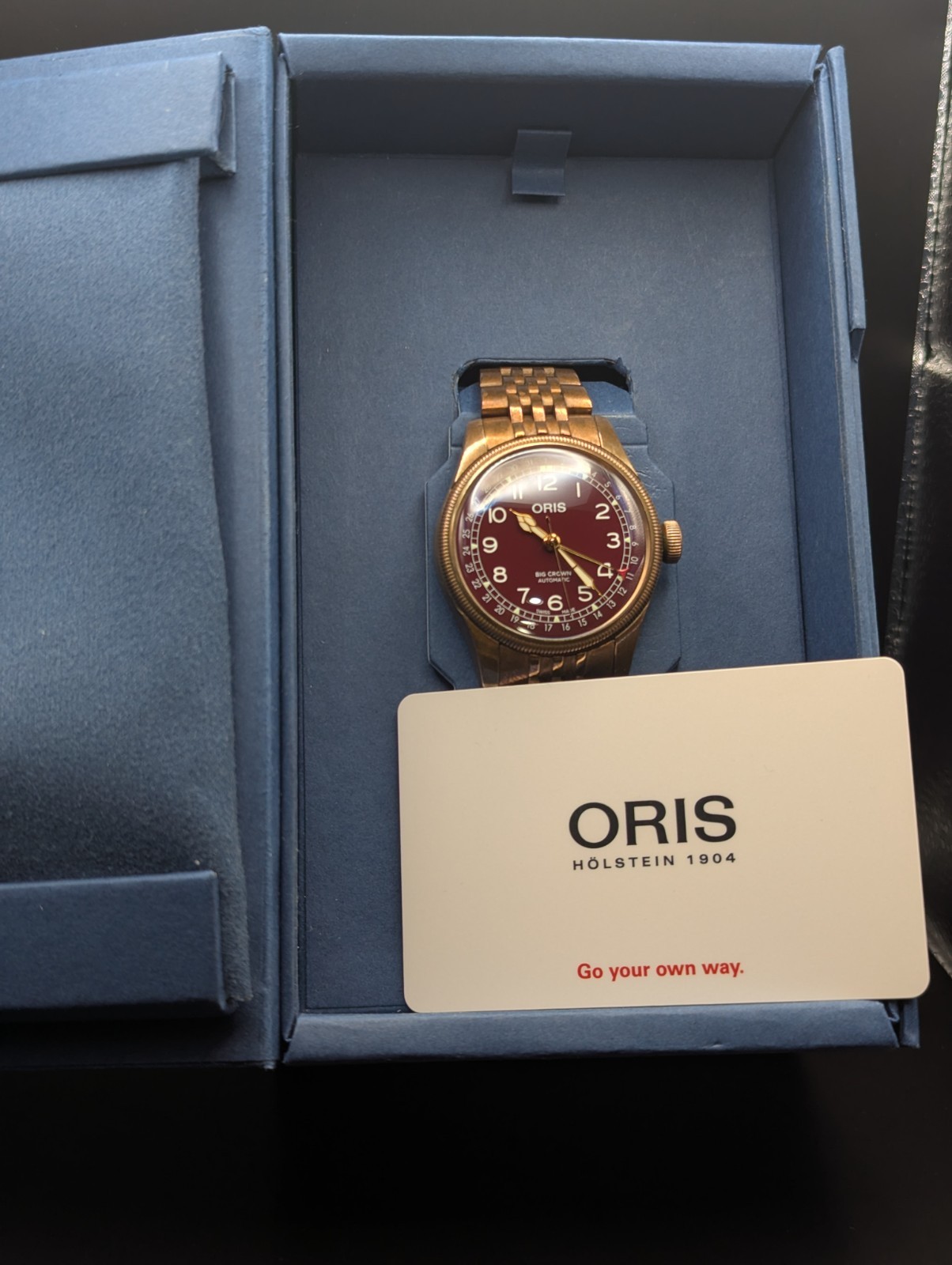 Oris Big Crown Bronze Pointer Date – Oxblood Red Dial – 40mm