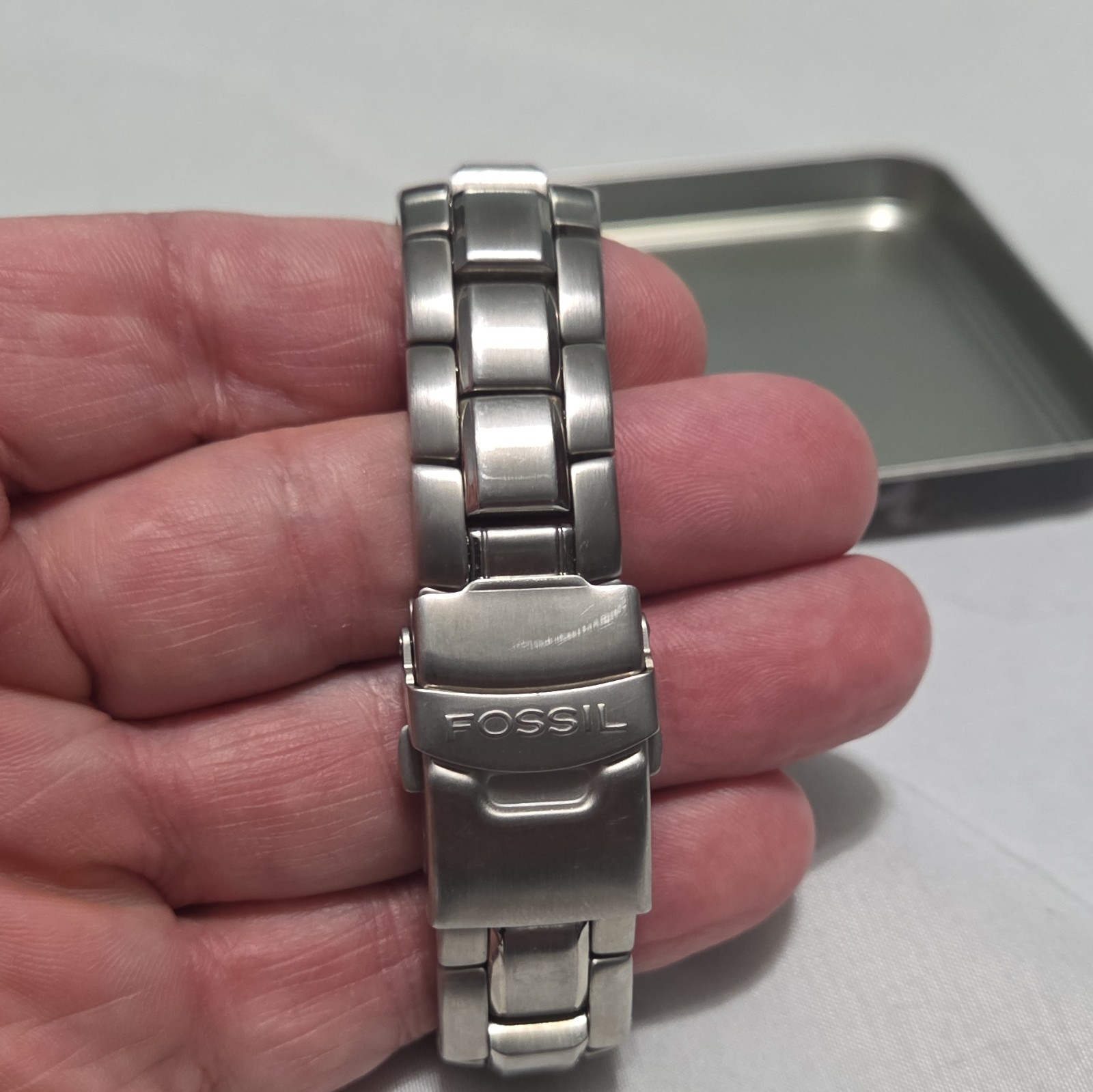 Fossil Blue Sport AM-3345 Blue Dial Stainless Steel Quartz 100m w/Box