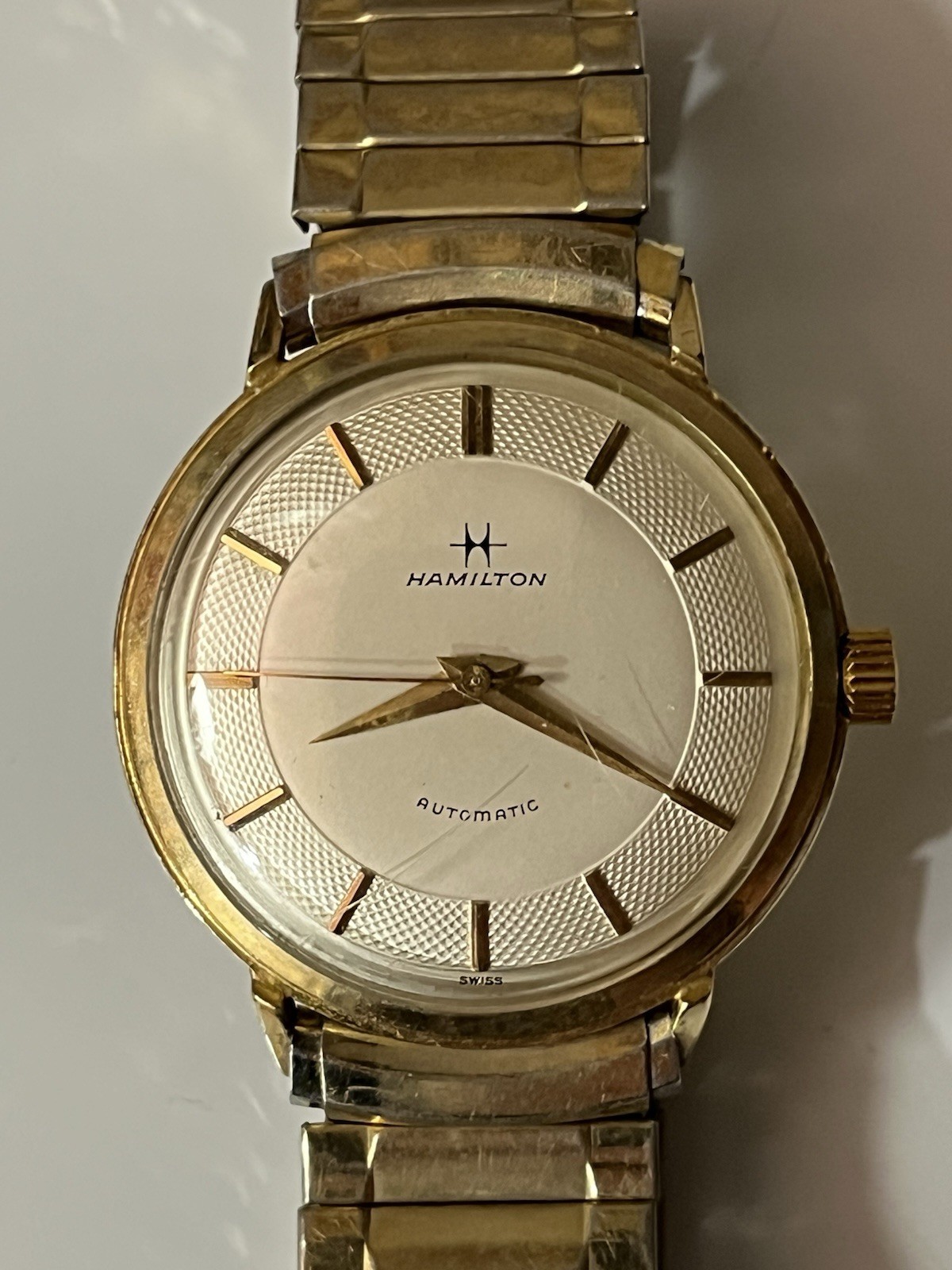 Vintage Hamilton Automatic Men’s Watch 10K Gold Filled Swiss – Speidel Band