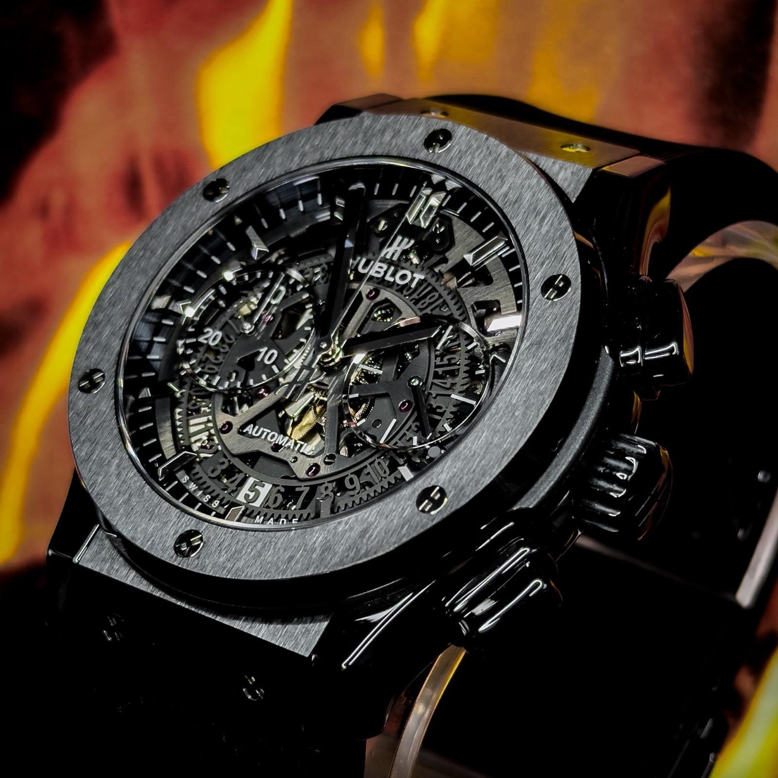 Hublot Classic Fusion Aerofusion Black Magic Skeleton 525.cm.0170.rx Box&Papers