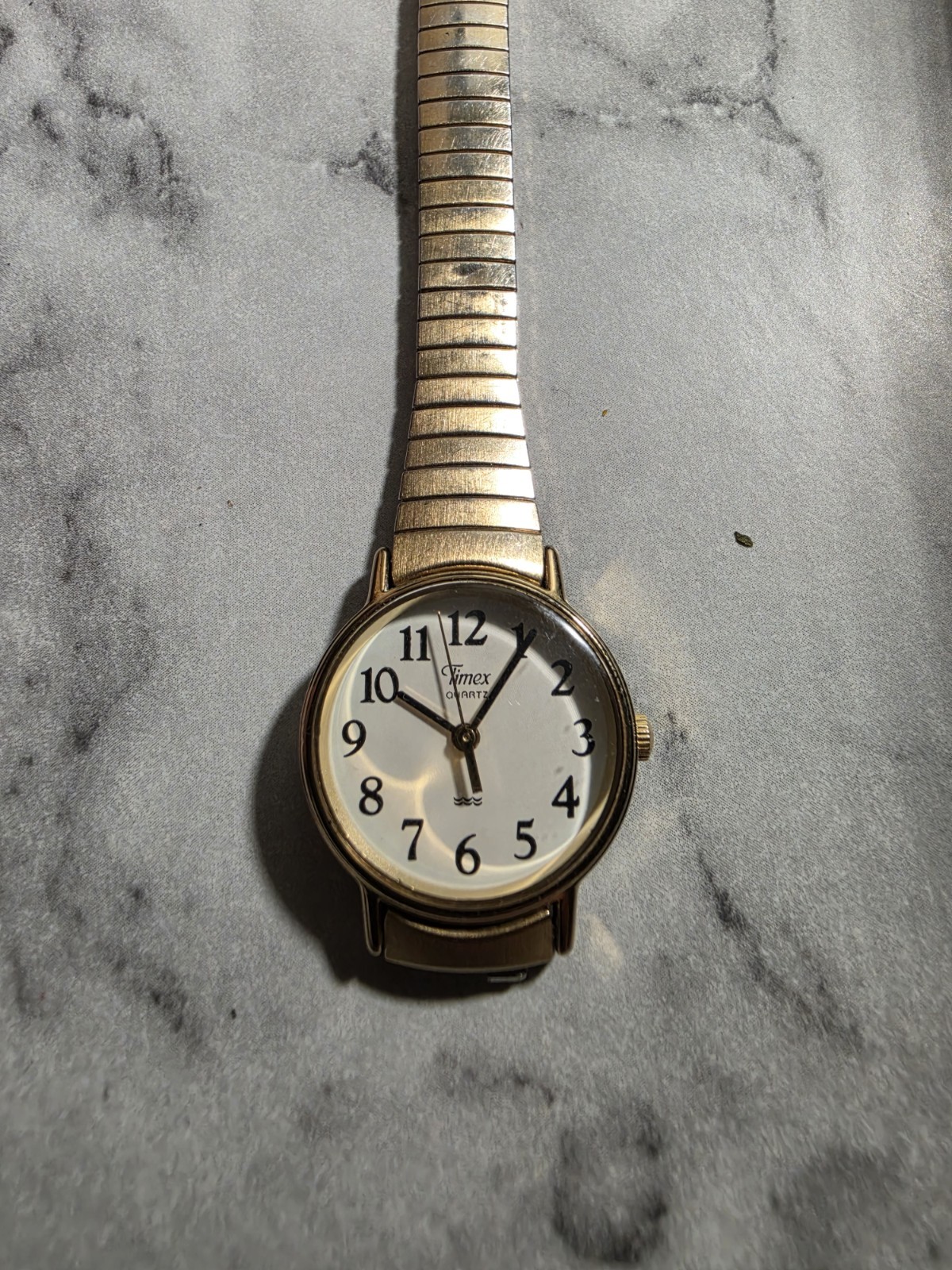 Timex Women’s Quartz Analog Gold Tone Expansion Bracelet White Dial WR