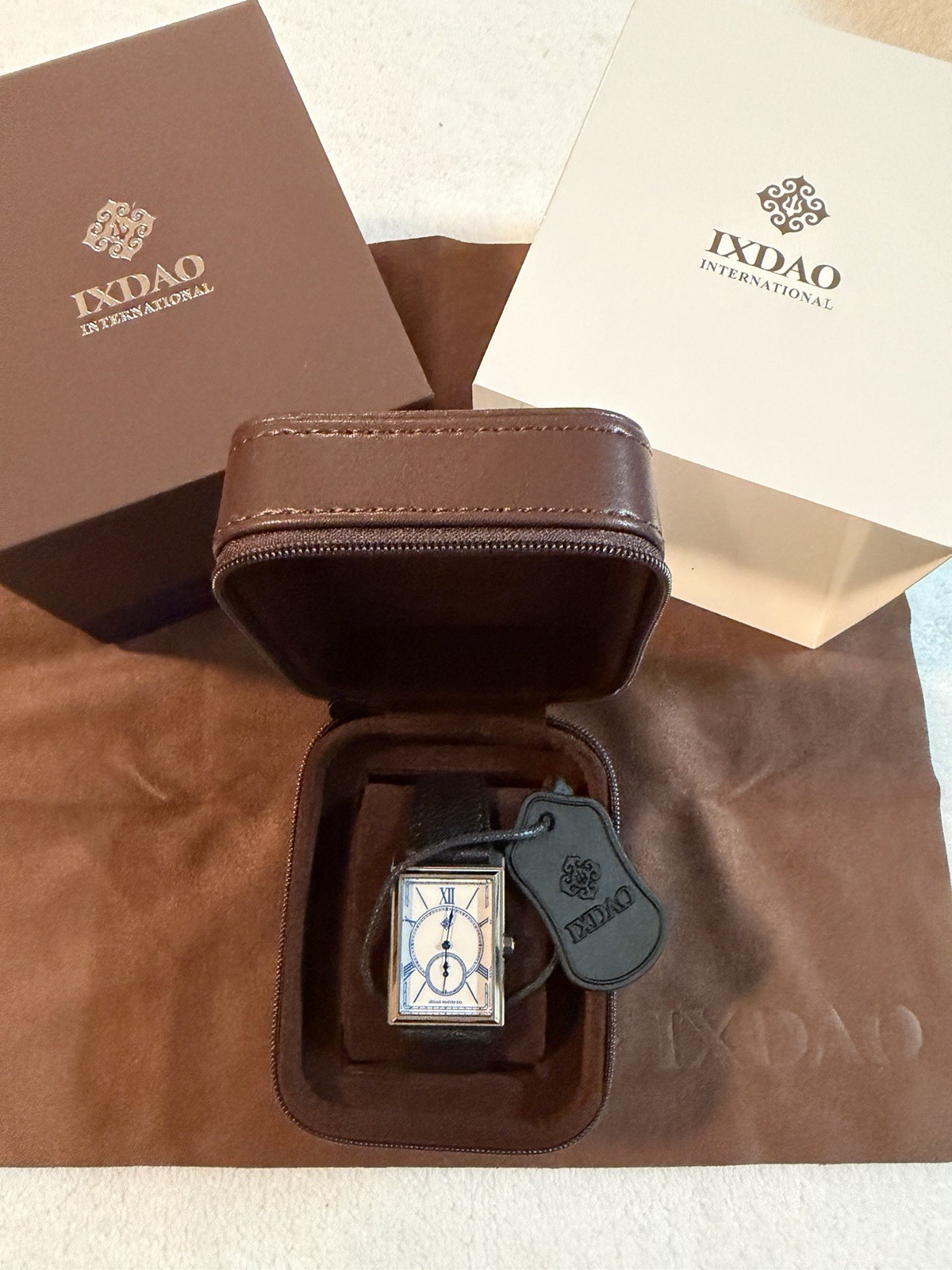 NEW IXDAO JD-DZ09S White Dial With Blue Print. Swiss Quartz Movement