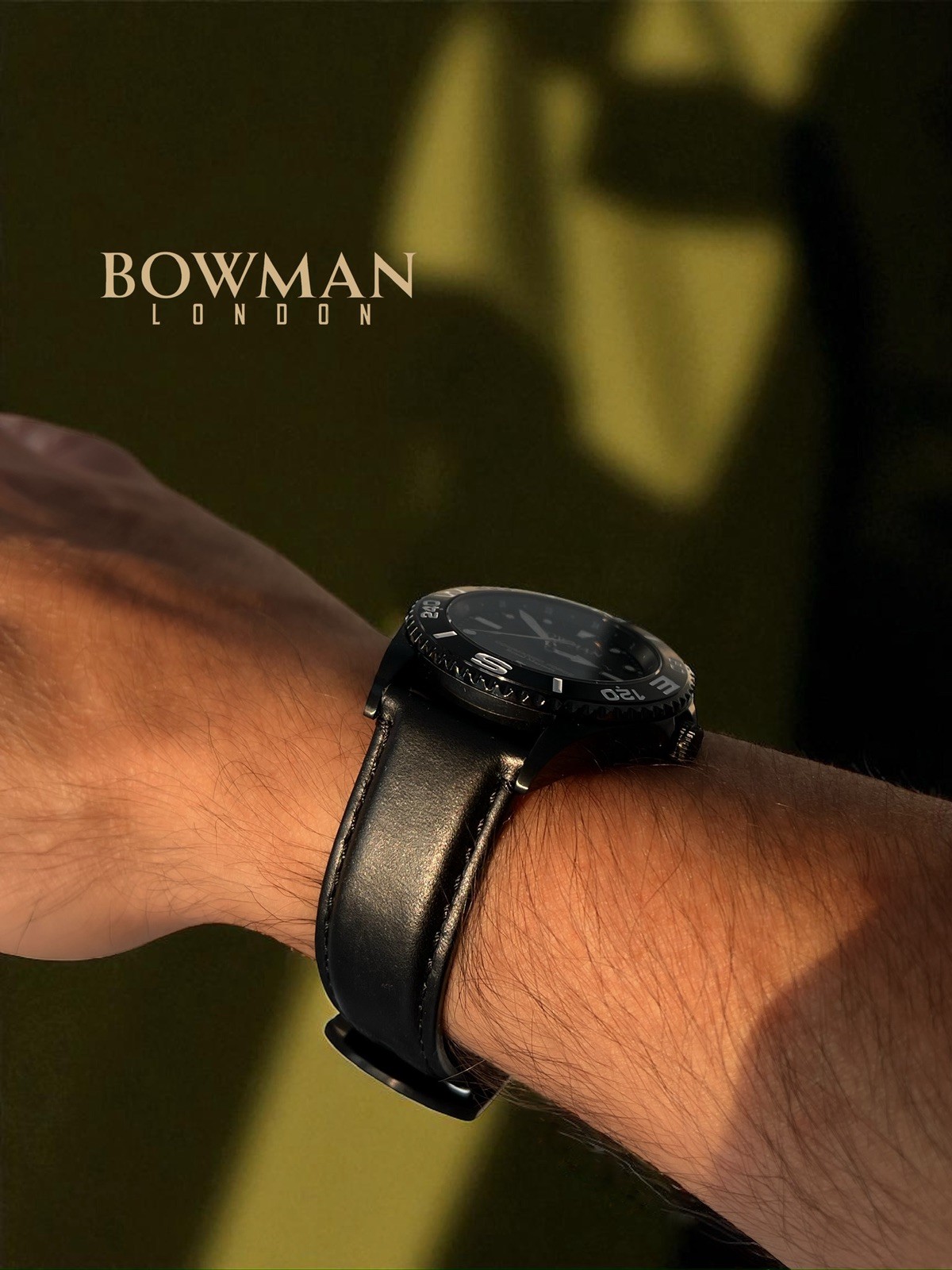 Premium Leather Strap | 22mm Genuine Leather | Field Band | Military grade
