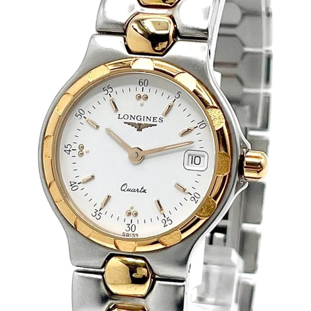Longines Conquest Combi Date L1.114.3 White Quartz Women’s Watch Japan 0712628