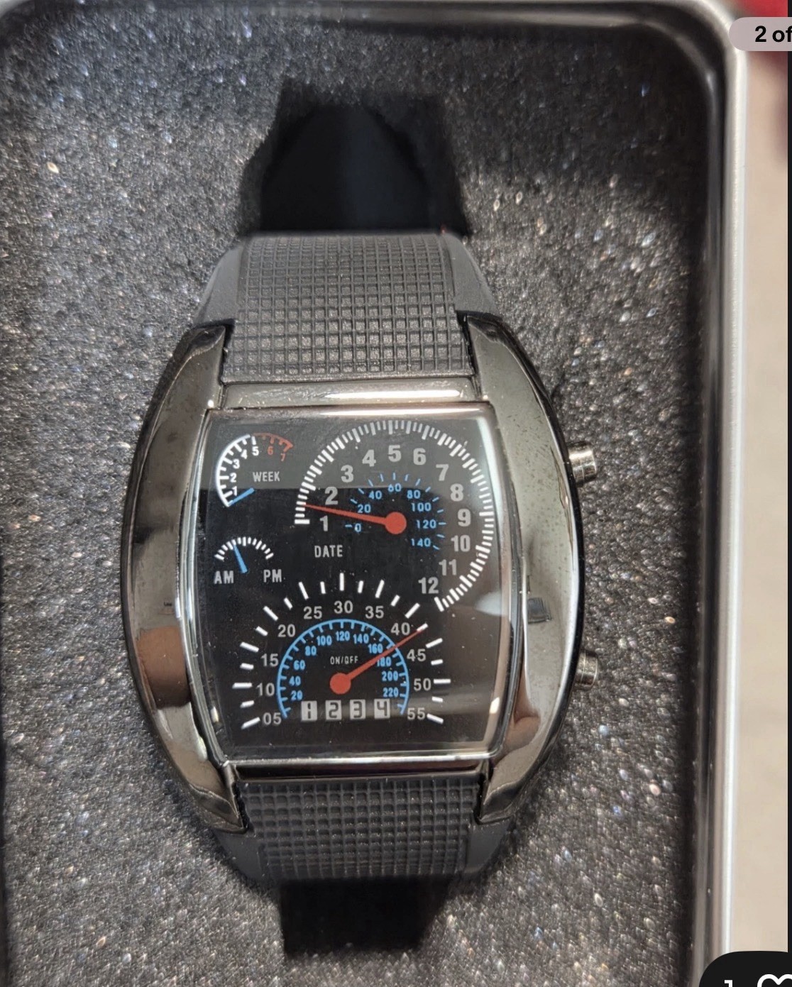 Max SPEED Speedometer Car Watch Black/Chrome Digital Display