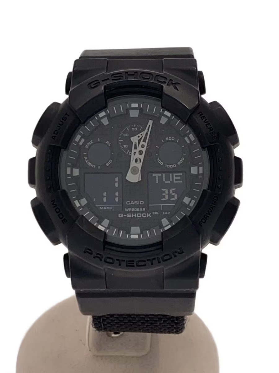 CASIO Quartz Watch G SHOCK Analog Digital Nylon BLK BLK