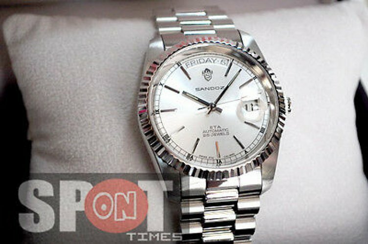 Sandoz Strip Hour Marker Dial Automatic Men’s Watch 8783-D-34-8
