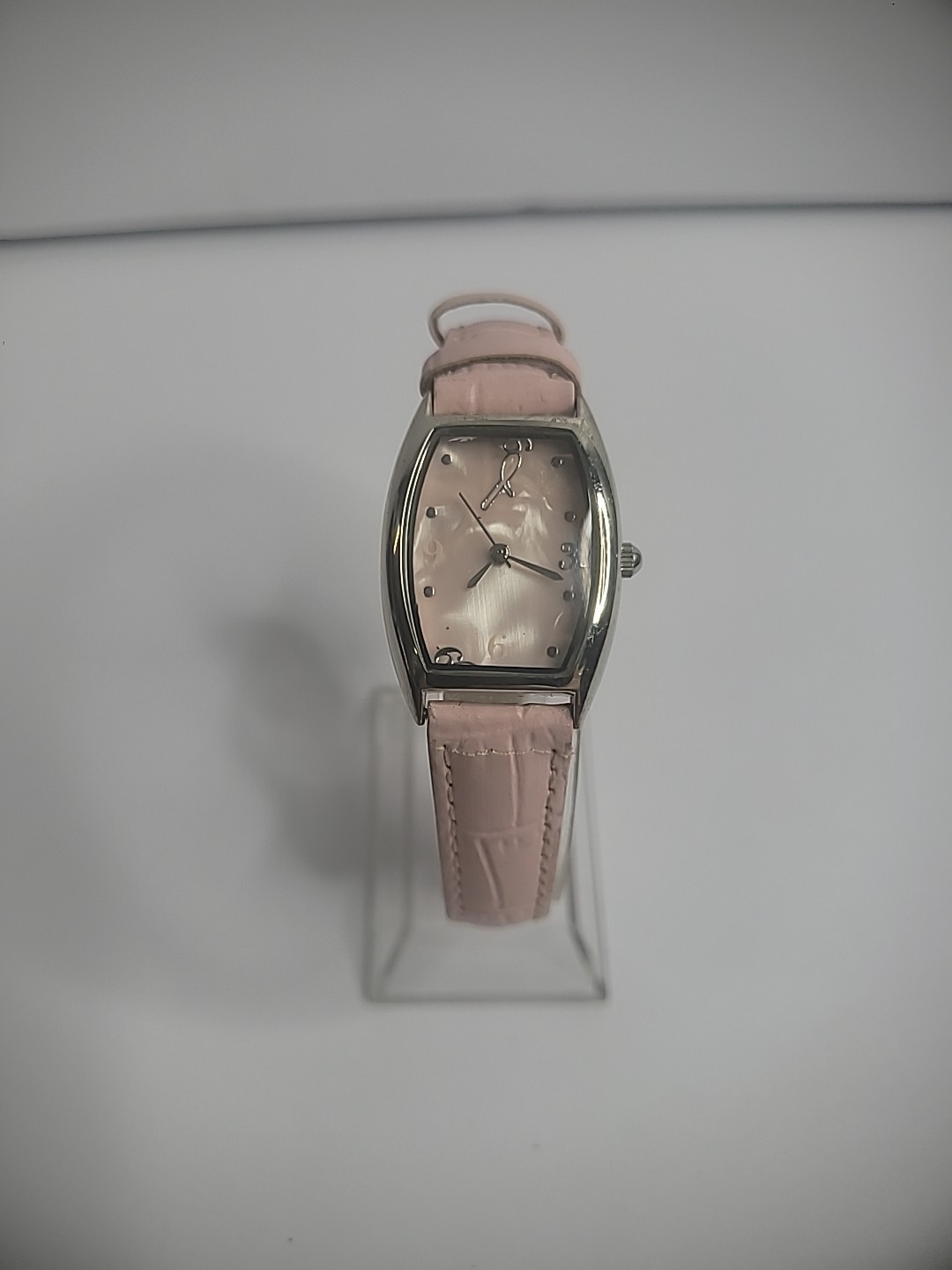 Vintage Wristwatch Watch Womens Pink Breast Cancer Awareness Jewelry Costume