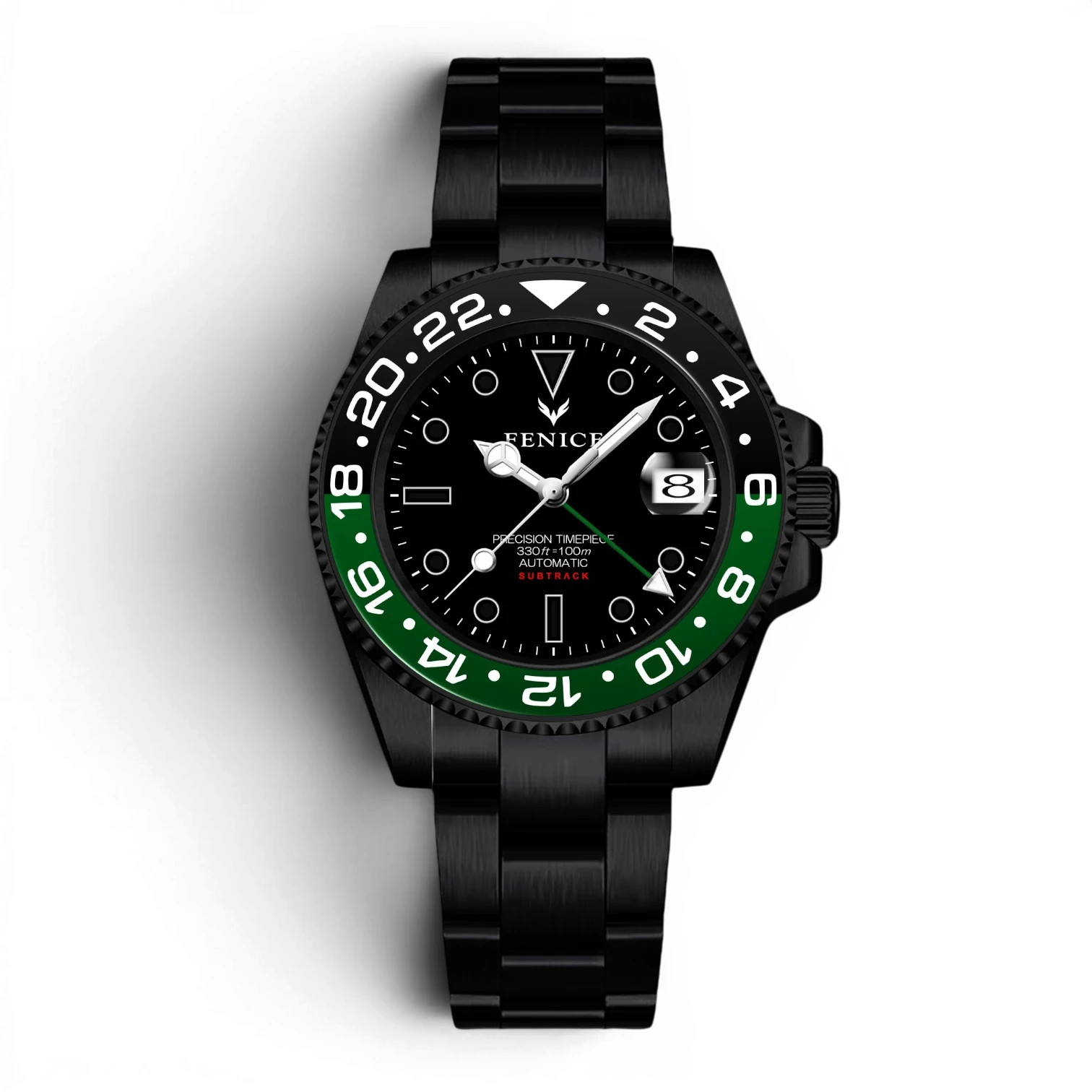 Seiko Phoenix Subtrack Spectre Noir GMT 10ATM Movement NH34A Automatic Watch