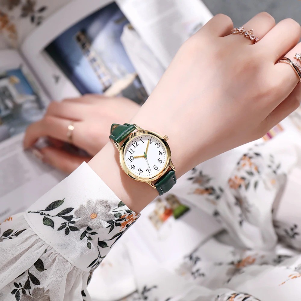 Fashion Small Dial Women’s Watch – Simple Leather Band, Analog Quartz Wristwatch