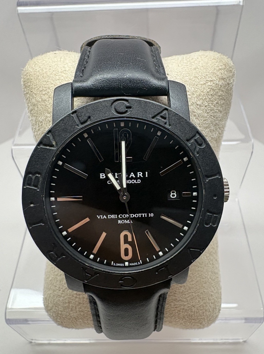 BVLGARI Carbongold “Via Dei Condotti 10 Roma BB 40 CL 40MM
