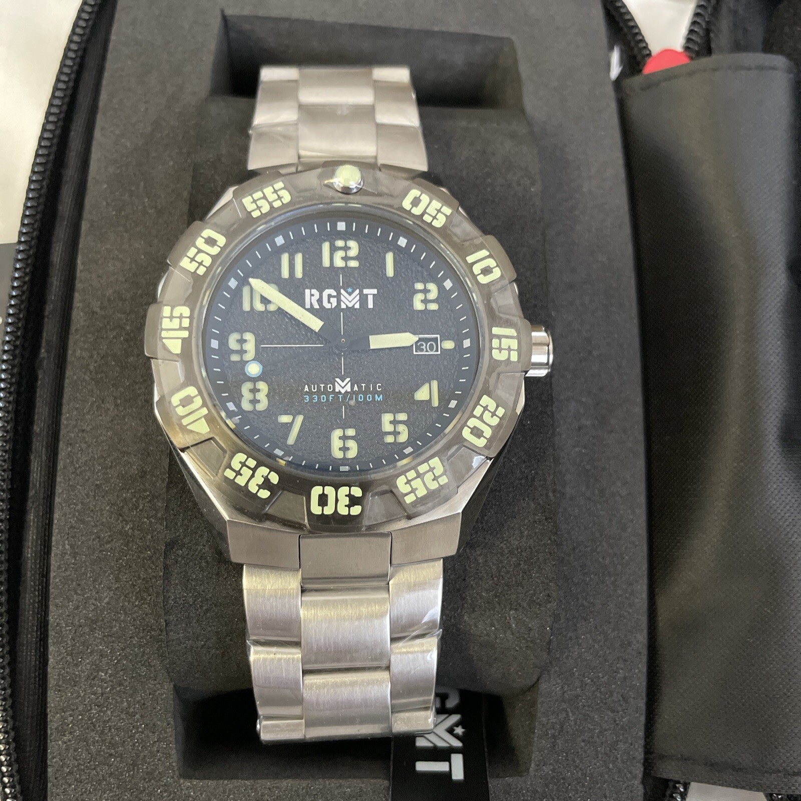 RGMT Field Master Men’s Automatic Watch Midnight Black RG-8032 BB New!