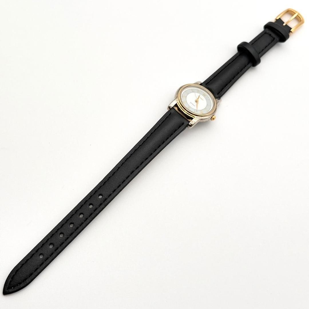 Mint condition Seiko watch, new battery, gold Roman numeral strap, women’s w