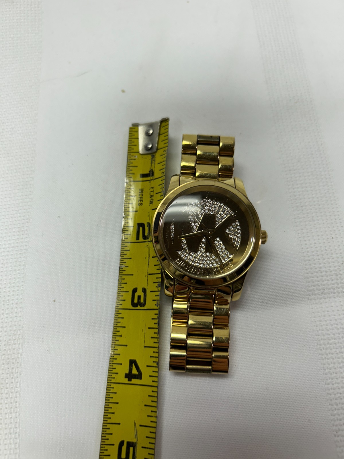 Michael Kors Runway Rose Gold Tone MK Logo Dial Watch MK5852