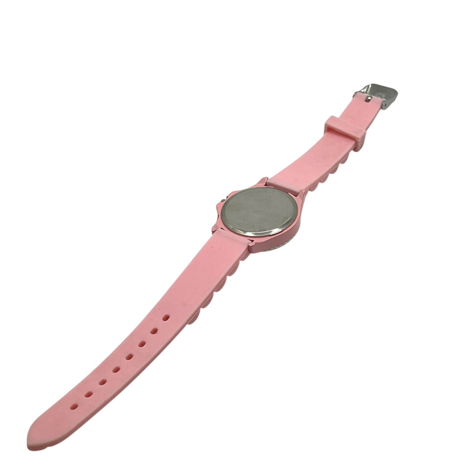 Geneva Breast Cancer Awareness Pink Ribbon Silver-Tone Rhinestone Analog Watch