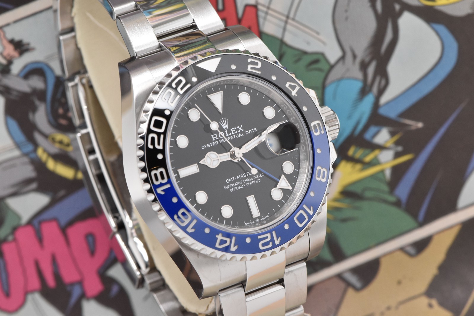2023 Rolex GMT-Master II 40mm Steel “Batman” Black & Blue 126710BLNR Set