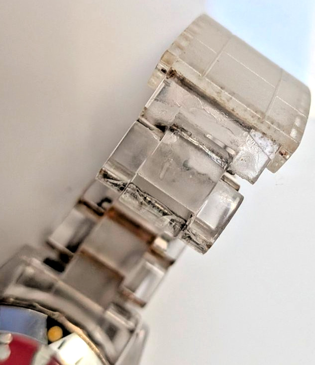 Transparent Polycarbonate Watch Floridita Red Dial Japan Movt Light