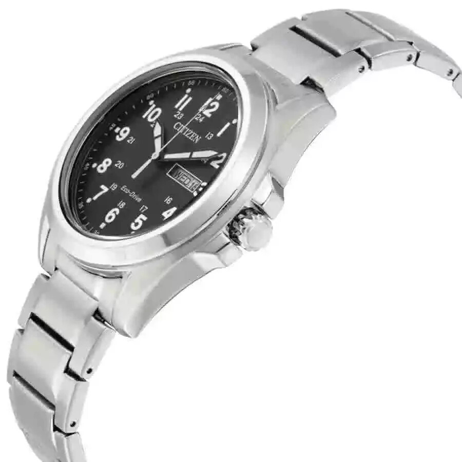 Citizen Men’s Sport Black Dial Day and Date Eco-Drive Watch – AW0050-82E NEW