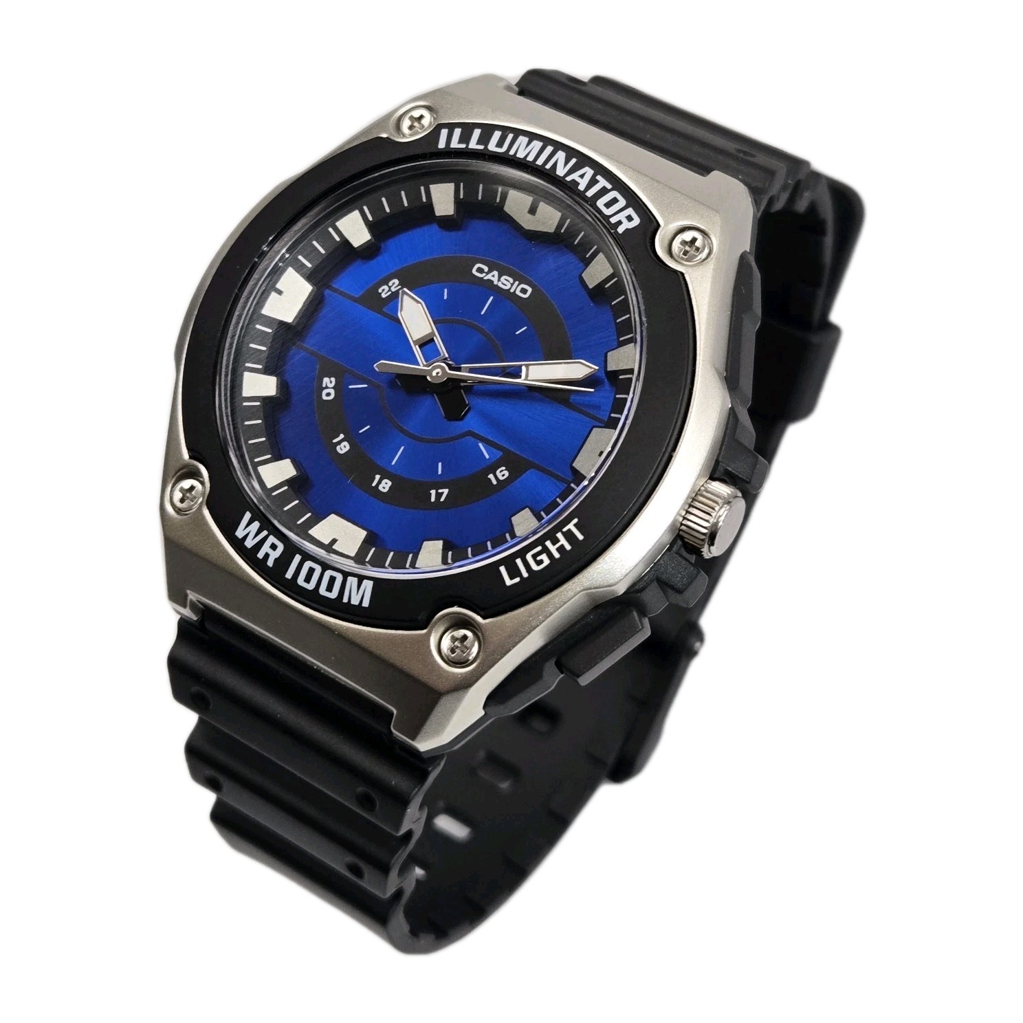 Authentic Casio Analog Watch Blue dial MWC100H MWC100 MWC100H-2A2 New w box