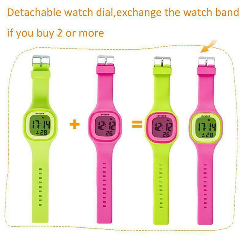 Men Women Digital Sports Watches LED Electron Waterproof Luminous Silicone Watch