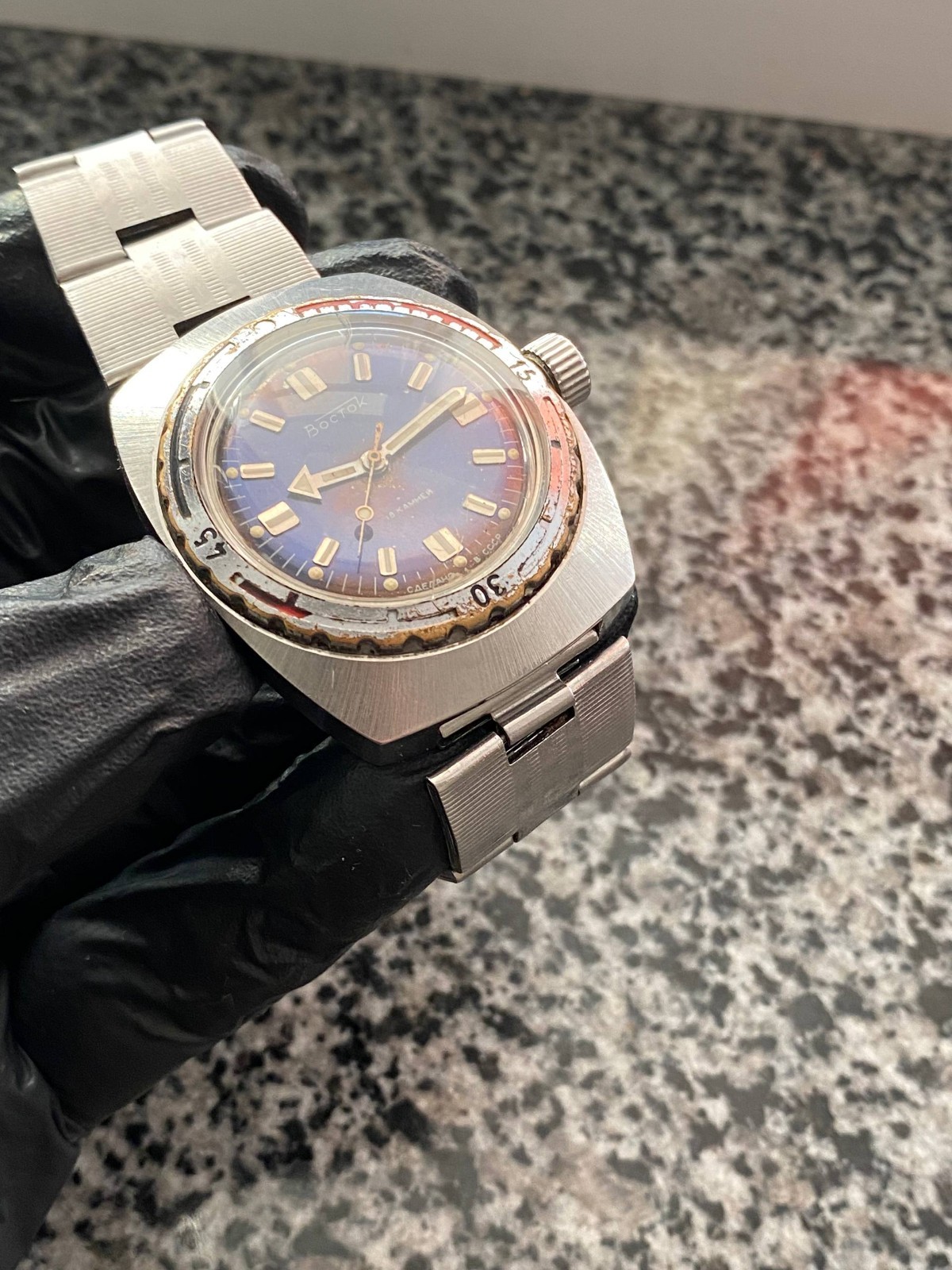 Vintage Vostok Amphibia 200m Vintage Watch Soviet USSR Mechanical Wristwach Rare