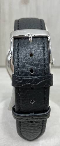 KUOE KYOTO OLD SMITH 90-001 Quartz Watch Black Band Cream Dial Blue Needle 35mm