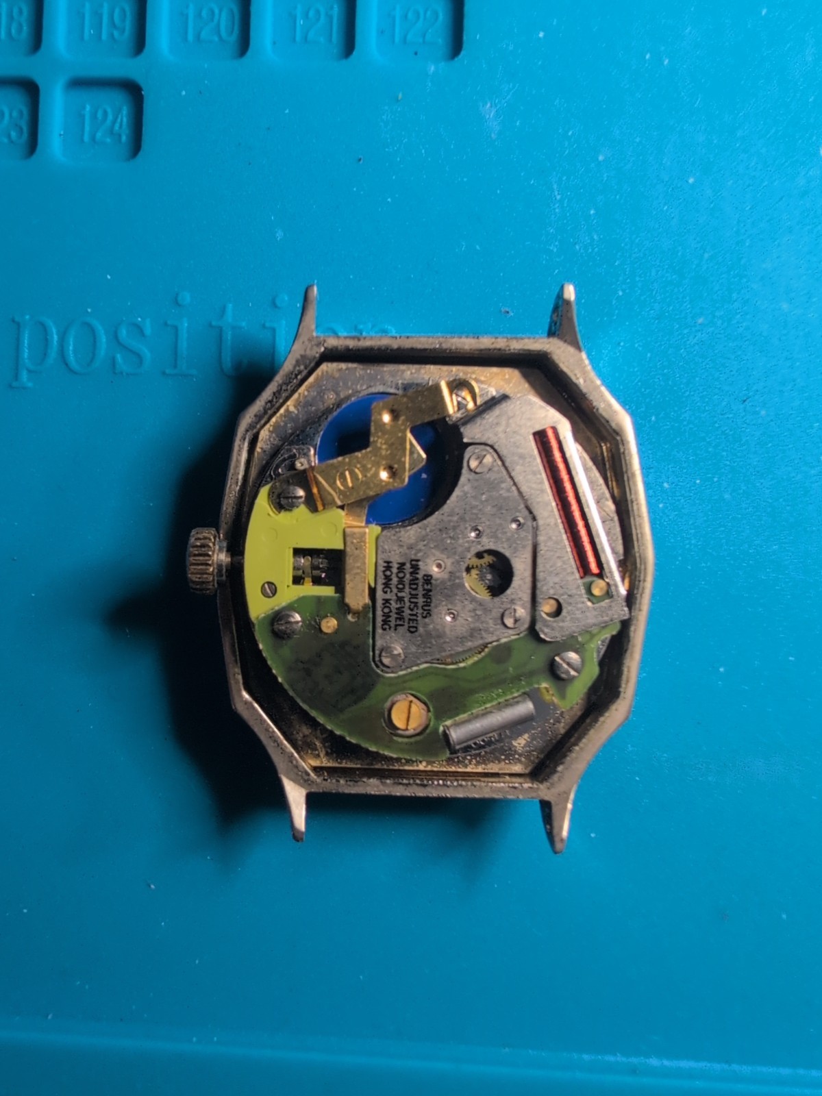 Clinton By Benrus Quartz Tank Style Watch – HEAD ONLY – PROJECT