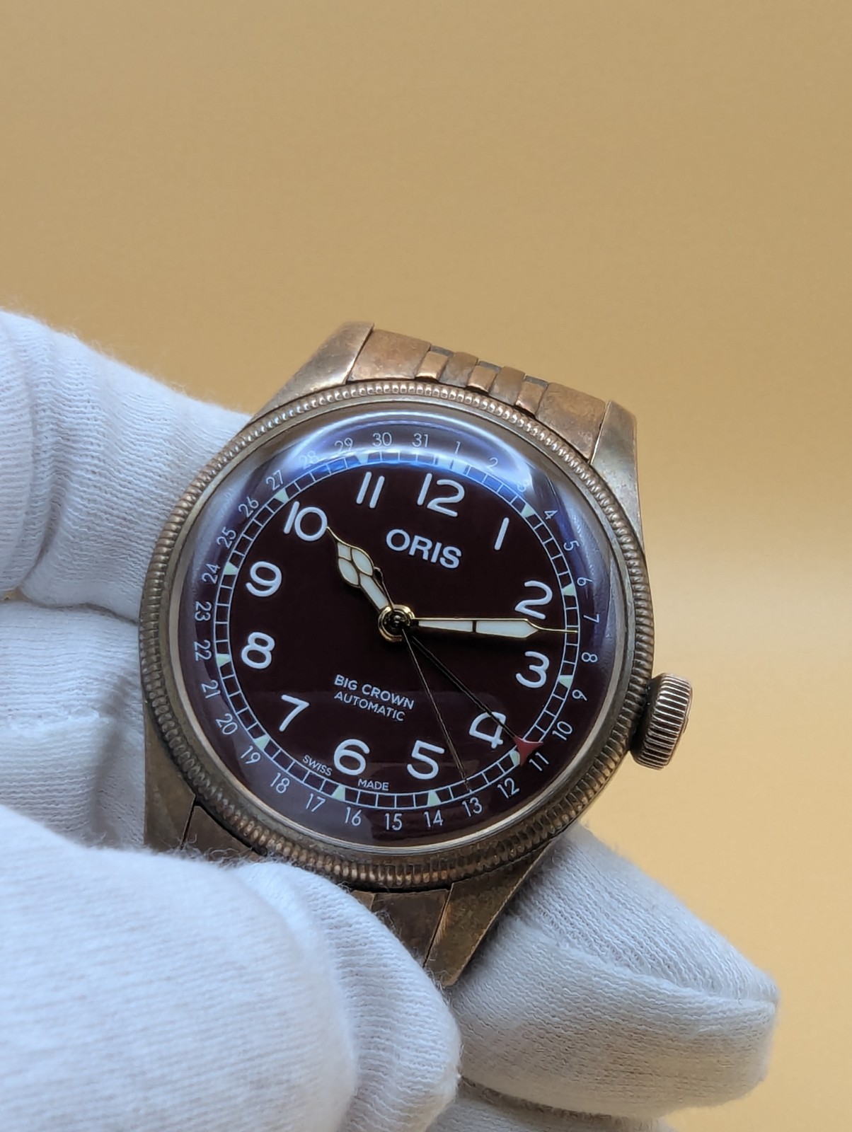 Oris Big Crown Bronze Pointer Date – Oxblood Red Dial – 40mm