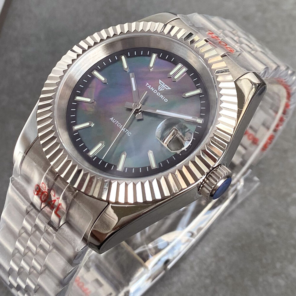 Tandorio 39mm Blue Lume Dial Sapphire 20ATM Waterproof NH35A Automatic Men Watch