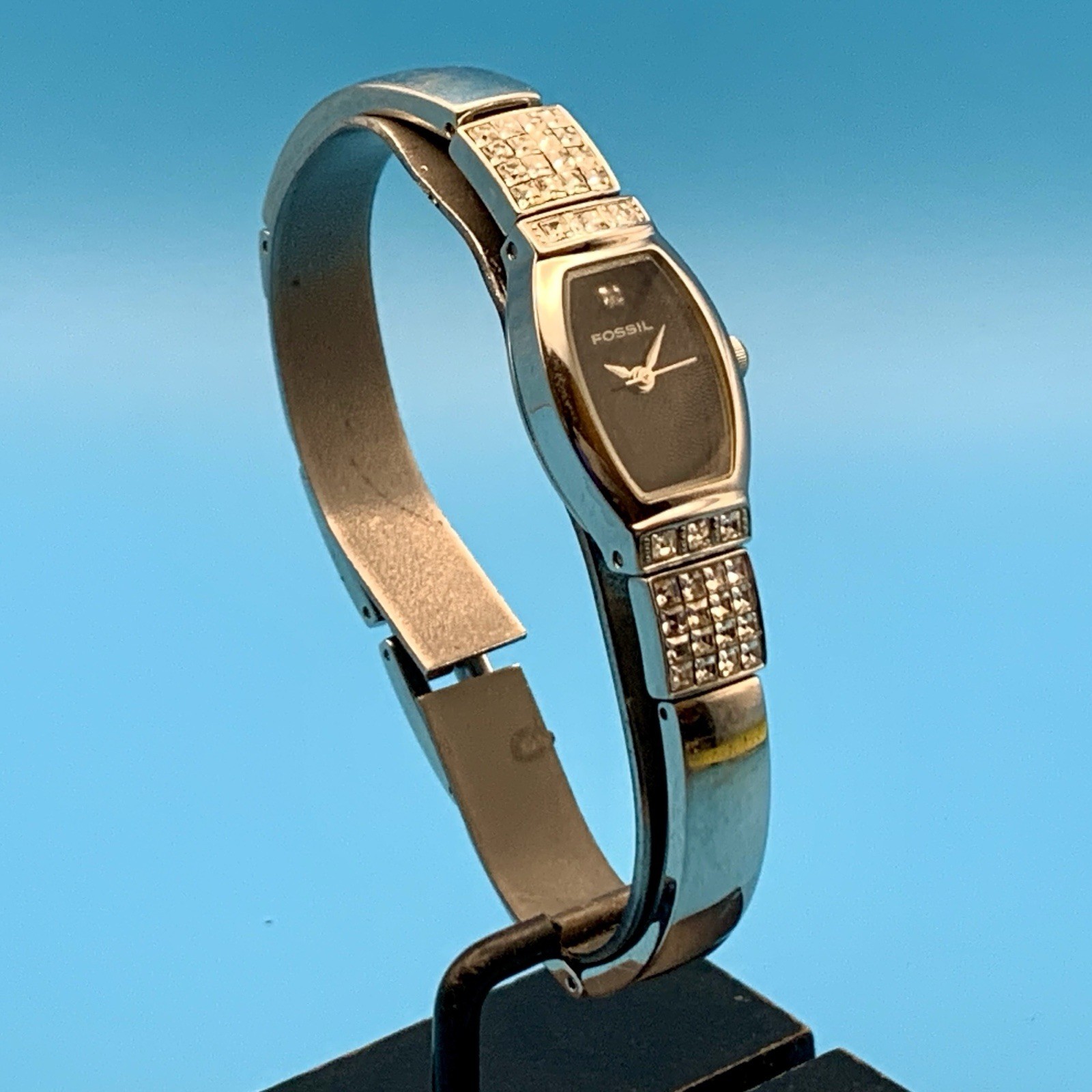 FOSSIL F2 ES-1284 Women’s Vintage Wristwatch Crystals St Steel Works New Battery
