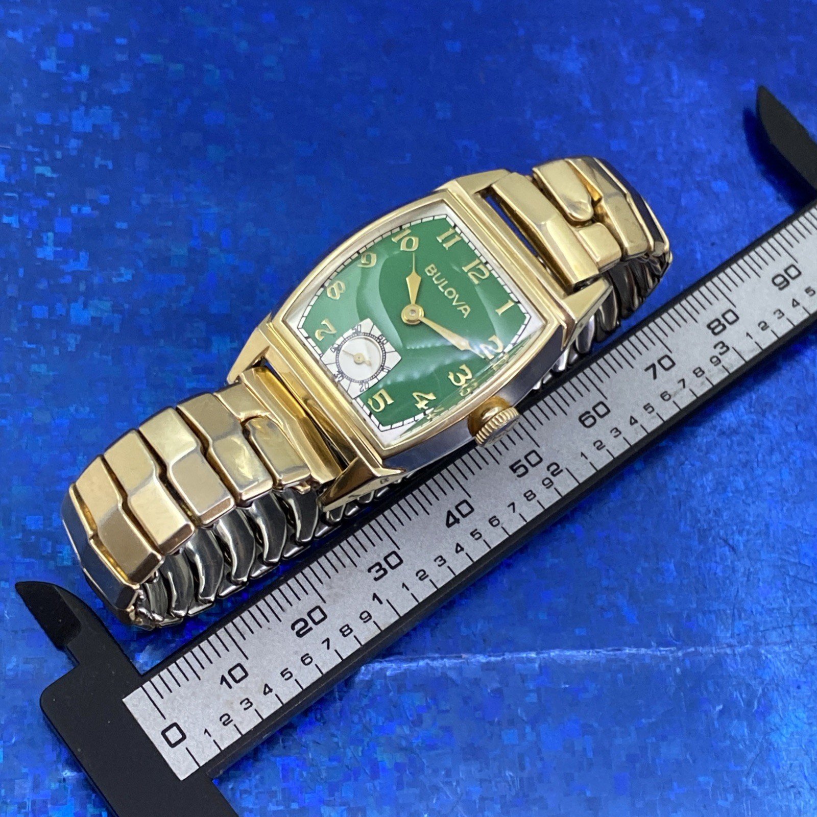 1940’s Vintage Man’s BULOVA Stunning Green Dial Fully Serviced & 1 Year WARRANTY