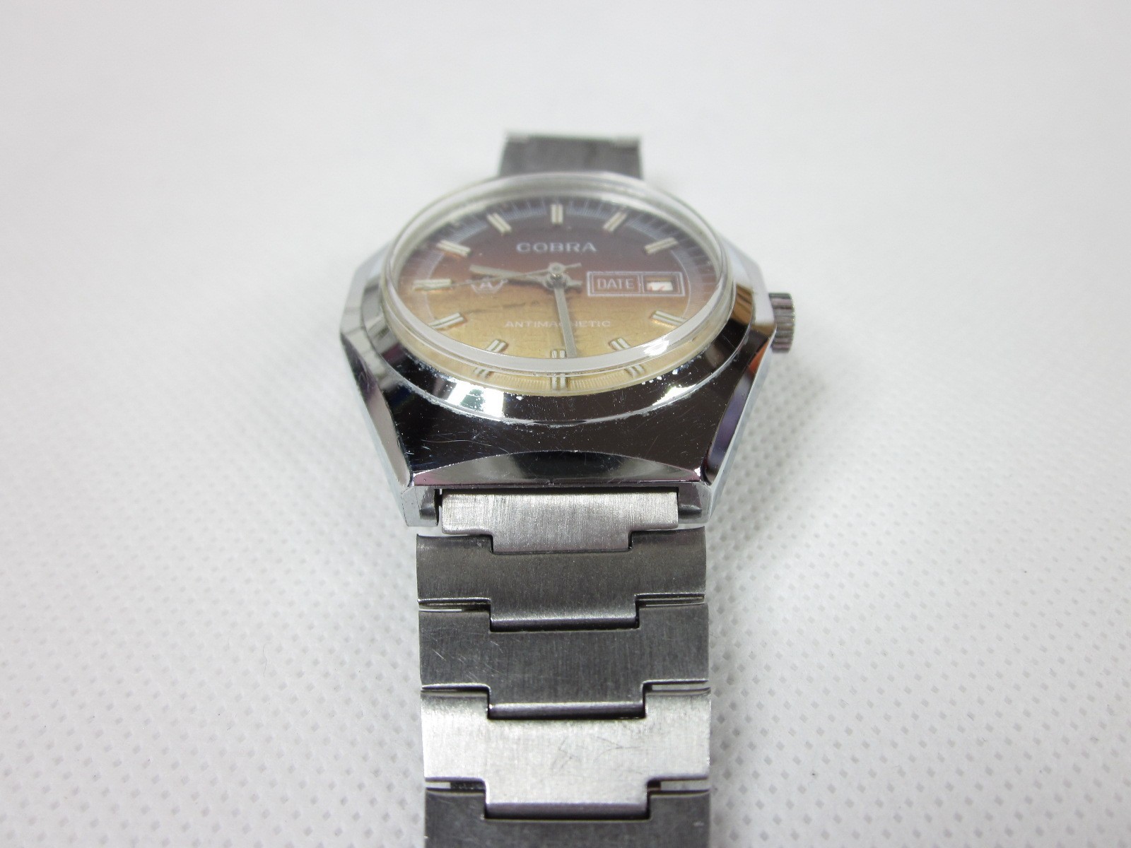 VINTAGE COBRA DATE MECHANICAL MANUAL MENS WRISTWATCH WORKING